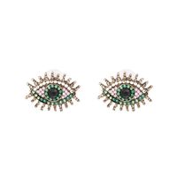 Fashion Womens Color Beads Eye Design Earrings Nhjj121637 sku image 2
