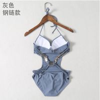 Sexy Backless Slim Body Covered Belly Slim Size Chest Gathered Bikini Nhxw121949 main image 9