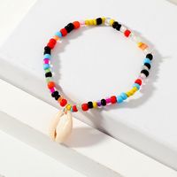 Womens Shell Colored Rice Beads Alloy Ankle Bracelet Nhnz121981 main image 5