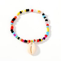 Womens Shell Colored Rice Beads Alloy Ankle Bracelet Nhnz121981 main image 6