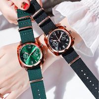 Zhou Dongyus Gleiche Uhr, Segeltuch Armband, Quadratische Uhr, Studenten Paar Uhr, Koreanische Version Der Einfachen Douyin Net Red Women's Watch main image 5