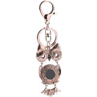 Nouveau Diamant Hibou Keychain Creative Accessoires Alliage Creative Style Cristal Pendentif Trousseau Fabricant main image 3