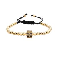 Fashion Cross Square Copper Bead Bead Weave Bracelet Nhyl122556 main image 1