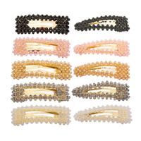 Womens Tear-shaped Woven Imitated Crystal Hair Clip Nhhn122598 main image 1