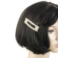 Womens Tear-shaped Woven Imitated Crystal Hair Clip Nhhn122598 main image 3