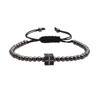 Fashion Cross Square Copper Bead Bead Weave Bracelet Nhyl122556 sku image 4