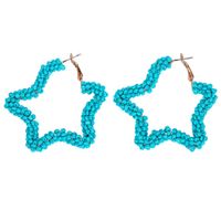 2019 New Creative Romantique Starfish Boucles D'oreilles Européen Et Américain Boho Main Et Simple Ethnique Boucles D'oreilles Étoiles main image 7