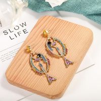 Womens Animal Zodiac Rhinestone Alloy Earrings Nhjq122662 main image 1