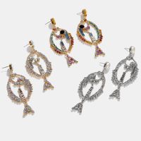 Womens Animal Zodiac Rhinestone Alloy Earrings Nhjq122662 main image 6