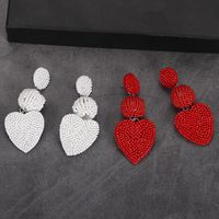 Womens Heart Shaped Plastic  Resin Earrings Nhjq122724 main image 1