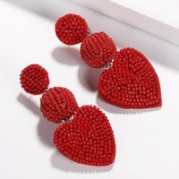 Womens Heart Shaped Plastic  Resin Earrings Nhjq122724 main image 3