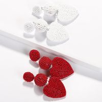 Womens Heart Shaped Plastic  Resin Earrings Nhjq122724 main image 6
