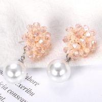 2019 Croix-frontière Chaude Perle Perle Boucles D'oreilles Européen Et Américain De Mode Grosse Perle À La Main Boucles D'oreilles main image 1