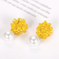 2019 Croix-frontière Chaude Perle Perle Boucles D'oreilles Européen Et Américain De Mode Grosse Perle À La Main Boucles D'oreilles main image 3