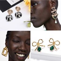 Womens Geometric Paint Alloy Earrings Nhjq122828 main image 24