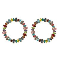 2019  Croix-frontière Vente Chaude Pierres Précieuses Strass Boucles D'oreilles Européen Et Américain Haute Profil Et Généreux Même Produit Sur Site Officiel Dames main image 6