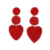 Womens Heart Shaped Plastic  Resin Earrings Nhjq122724 sku image 1