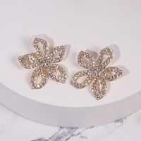 52182 Jujia Retro Europäische Und Amerikanische Mode Neue Accessoires Blumen Farbe Diamant Form Exquisite Mode Ohrringe Ohrringe main image 3