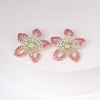 52182 Jujia Retro Europäische Und Amerikanische Mode Neue Accessoires Blumen Farbe Diamant Form Exquisite Mode Ohrringe Ohrringe main image 4