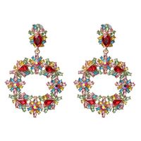 Womens Geometric Flower Rhinestone Rhinestone Alloy Earrings Nhjj122946 main image 8