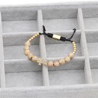 Européen Et Américain Bijoux  Wechat Incrusté Zircon Croix Bracelet De Cuivre Perle Tissé Bracelet Tissé Bracelet main image 5