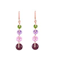 Womens Teardrop Shaped Zircon Ocesrio Earrings Nhas123010 sku image 7