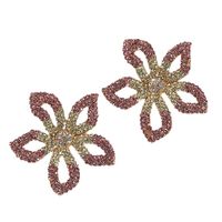 Womens Floral Rhinestone Earrings Nhjq123018 sku image 1