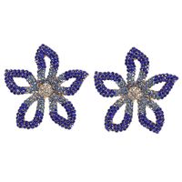 Womens Floral Rhinestone Earrings Nhjq123018 sku image 4