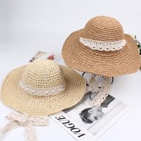 Lace Streamer Foldable Beach Hat Handmade Fisherman Hat Nhxo123290 main image 3