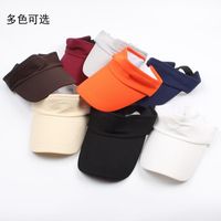 Visière De Casquette À Visière Hommes Et Femmes Chapeaux D'été De Protection Solaire Soleil Chapeau Polyvalent Solide Couleur Couple Sport Baseball Cap main image 4