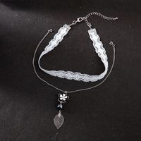 Creative Multi-layer Drop Oil Flower Leaf Necklace Nhqd123469 main image 4