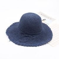 Fashion Straw Solid Color Wild Big Fisherman Hat Nhxo123448 sku image 2