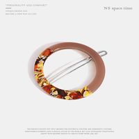 Womens Round Plated Acrylic Hair Accessories Nhqs123653 main image 4