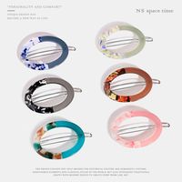 Womens Oval Plated Acrylic Hair Accessories Nhqs123660 main image 2