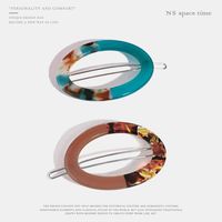 Womens Oval Plated Acrylic Hair Accessories Nhqs123660 main image 3