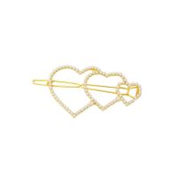 Womens Geometric Heart Shaped Serpentine Beads Plating Alloy  Hair Clip Nhhn123670 sku image 1