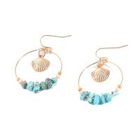 Womens Ethnic Wind Turquoise Round Alloy Earrings Nhll123858 main image 5