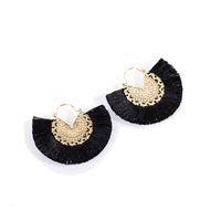 Womens Retro Hollow Alloy Fan Sector Alloy Earrings Nhll123883 main image 6