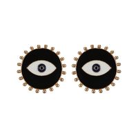 Womens Eye Plating Metal Earrings Nhot123913 main image 7