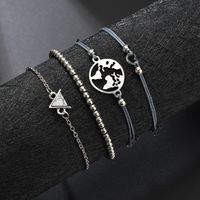 Womens Love Map Triangle Plating Alloy Bracelets &amp; Bangles Nhbq123954 main image 3