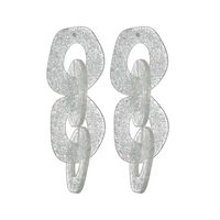 Heiß Verkaufte Kreative Acryl Acetat Platte Geometrisch Verzerrte Kette Lange Damen Ohrringe main image 7