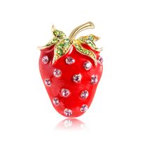 Korean Style Fruit Alloy Stoving Varnish No Inlaid Women's Brooches main image 1