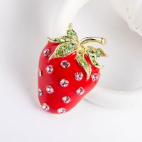 Korean Style Fruit Alloy Stoving Varnish No Inlaid Women's Brooches main image 5