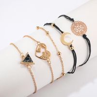 Womens Hollow Round Beaded Love Moon Alloy Bracelet Nhgy123977 main image 4