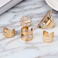 Fashion Leaf Heart Shaped Geometry Plating Alloy Rings Nhgy123979 main image 6