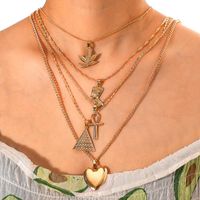 Womens Heart-shaped Electroplated Alloy Necklaces Nhgy123998 main image 3