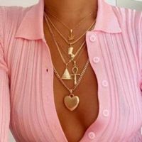 Womens Heart-shaped Electroplated Alloy Necklaces Nhgy123998 main image 2