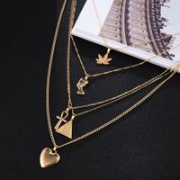 Womens Heart-shaped Electroplated Alloy Necklaces Nhgy123998 main image 6