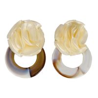 Japanische, Koreanische Und Koreanische Mori Kreative Essigsäure Platte Blumen Ohrringe Einfache Kreative Trend Damen All-match-ohrringe main image 2