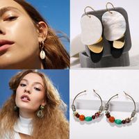Womens Geometric Shell Beads Acrylic Earrings Nhjq124084 main image 4